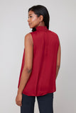 Renuar Sleeveless Airflow Top in Port