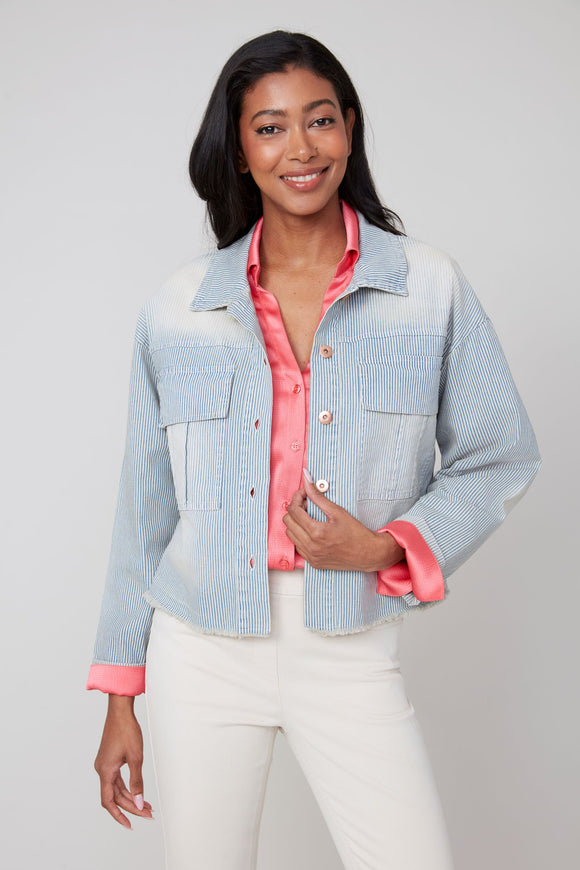 Renuar Chambray Striped Jacket