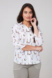 Renuar Dog Walker Button Up Blouse