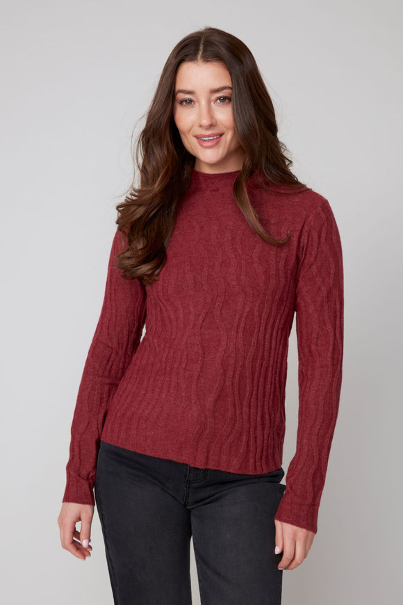 Renuar Knit Pullover in Port