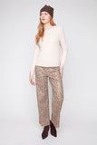 Renuar Leopard Print Pant in Champagne