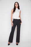 Renuar Knit Pant in Carbon w/ Stripe Detail