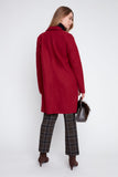 Renuar Car Coat in Cranberry