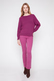 Renuar Heathered Knit Sweater in Fig