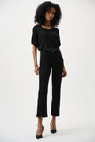Joseph Ribkoff Knit T-shirt w/ Rhinestones in Black