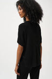 Joseph Ribkoff Knit T-shirt w/ Rhinestones in Black