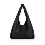 Risa Knot Leather Tote Bag Black