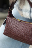 Risa Rhea Hand Woven Shoulder Bag - Merlot