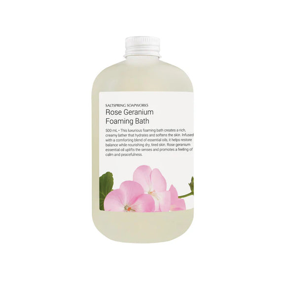 Saltspring Soapworks Rose Geranium Foaming Bath