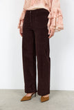 soyaconcept Helin 2b Cord Pant in Chocolate Plum