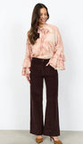 soyaconcept Helin 2b Cord Pant in Chocolate Plum