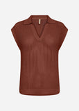 soyaconcept Laurette 3 V-Neck Top in Rust