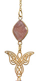 Beyond the Looking Glass Angel Suncatcher Strawberry Quartz