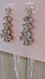 Tom & Eva Silver Rhinestone Drop Earrings