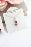 A Pocket of Posies Vintage Glass Necklace Violet and Pearl