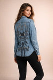 Vintage Denim Shirt w/ Embroidery