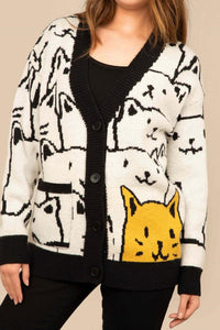 Fashion Concepts Knit Cat Cardi