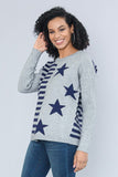 Fashion Concepts Stripes and Stars Sweater