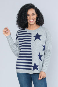 Fashion Concepts Stripes and Stars Sweater
