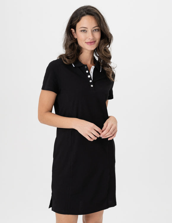 Renuar Polo Dress in Black or Lilac