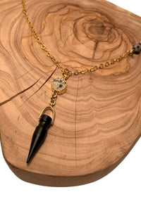 Motte;Jewelry Gold & Black Bella Necklace