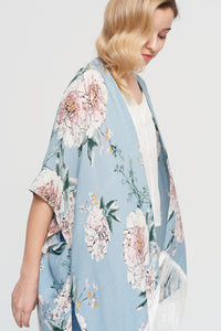 Floral Fringe Kimono - 2 colours available